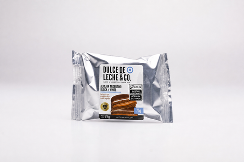 Alfajor Black & White (Duplo banhado) 60g caixa x 12 unidades